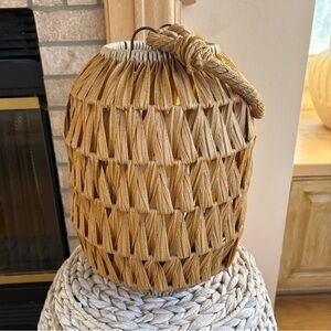 🤍Waterproof Natural Rattan Outdoor Lantern with Removable LED Candle🤍